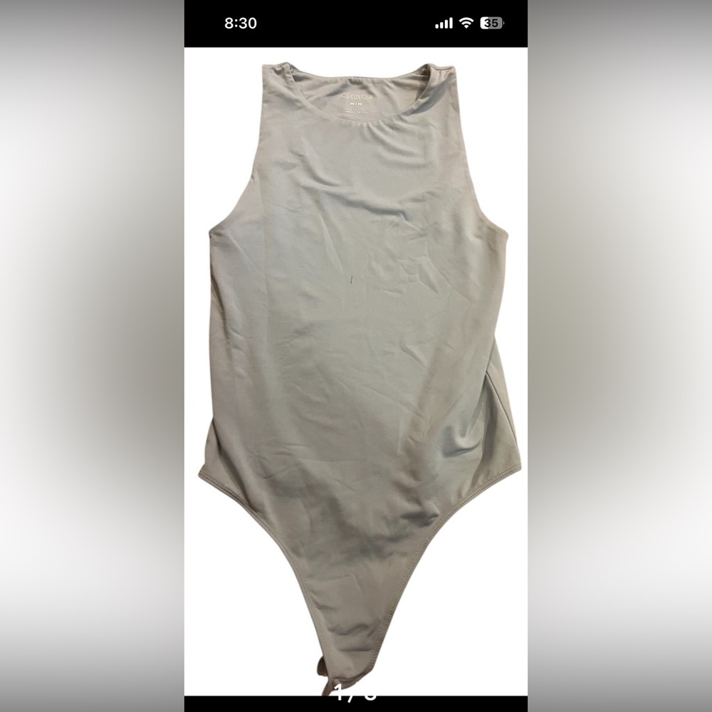 SWS medium bluish Gray Sleeveless Bodysuit sleeveless